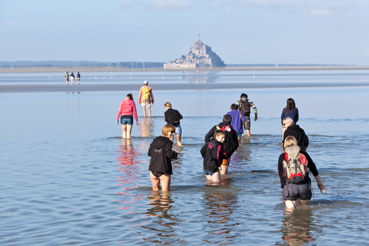 Aventure Tombelaine - Montant de mer. Guide Ana Maria - Aventure Tombelaine! 7 km / 3 h00